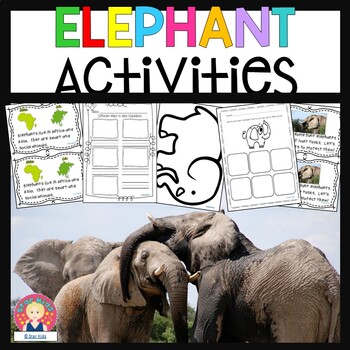 Preview of ELEPHANT ACTIVITIES NONFICTION AND FICTION for Kindergarten and First Grade