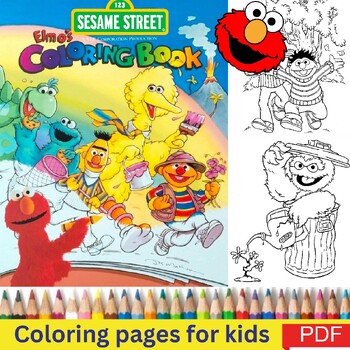24pg Elmo & Friends RAIN or SHINE Coloring & Activity Book with