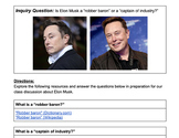 Elon Musk: Captain of Industry or Robber Baron? US History