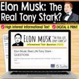 Elon Musk: Reading Comprehension (Digital & Print)