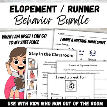 Preview of Elopement Leaving the Classroom and Running Around the School Bundle