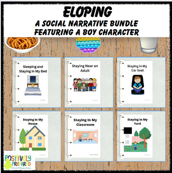 Preview of Eloping Social Narrative Bundle - featuring a boy character