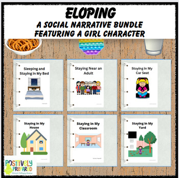 Preview of Eloping Social Narrative Bundle - featuring a girl character