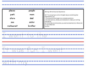 Preview of Elpac Writing Test Prep