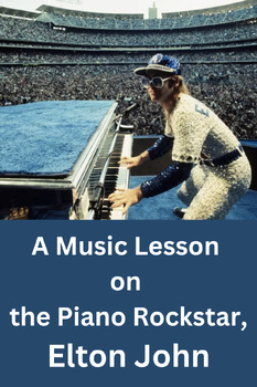 Preview of Elton John - Music Appreciation - Middle School Band & Music Sub Lesson Plans