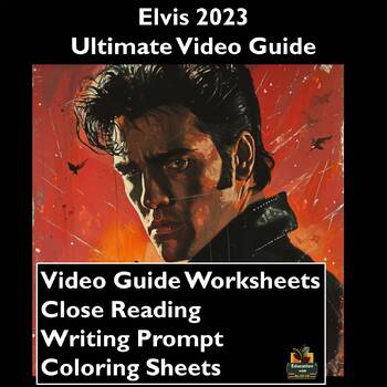 Preview of Elvis 2023 Movie Guide Activities: Worksheets, Reading, Coloring Sheets, & More!