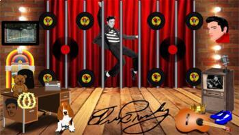 Preview of Elvis Bitmoji Virtual Classroom Template  -Icons of Music Series #1  