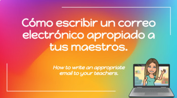 Preview of Email Etiquette Assignment | First Week of School | Spanish 1 | Middle School