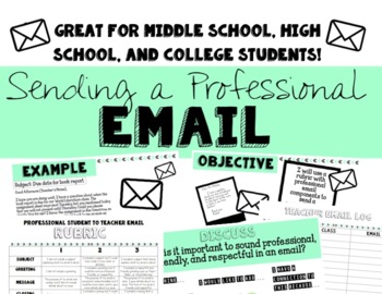 Preview of How to Write a Professional Email Lesson and Activity