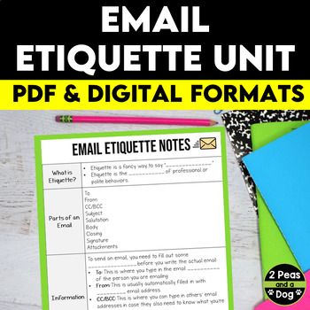 Preview of Email Etiquette Unit - Digital Citizenship Lessons