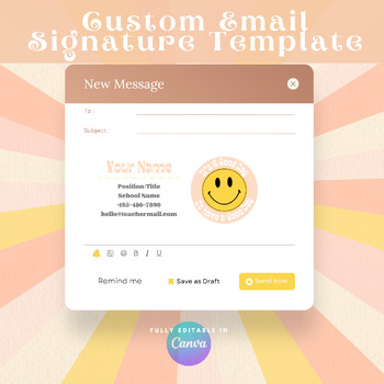 Preview of Email Signature Template - Canva Email Signature Design - Gmail - Outlook Editab