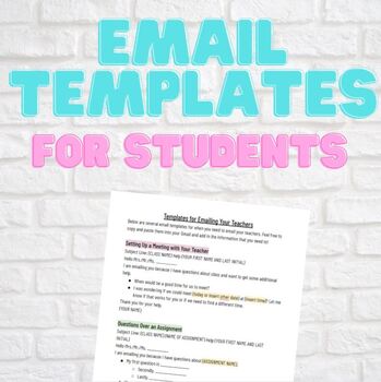 Preview of Email Templates For Students