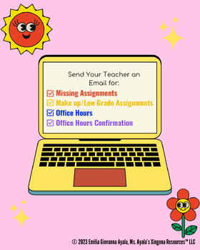 Preview of Email Templates for Students to Send to Teachers Bundle
