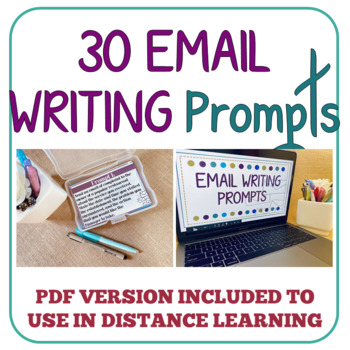 Preview of Email Writing Prompts (Printable Prompt Cards and Digital!)