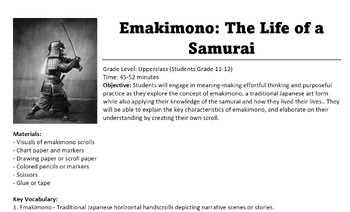 Preview of Emakimono: The Life of a Samurai (Haiku Scroll & Primary Document Analysis)