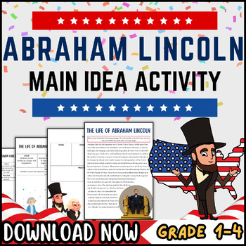 Preview of Emancipation Proclamation - Abraham lincoln Main idea Activity Sheet
