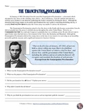 Emancipation Proclamation Worksheet Activity for Abraham L