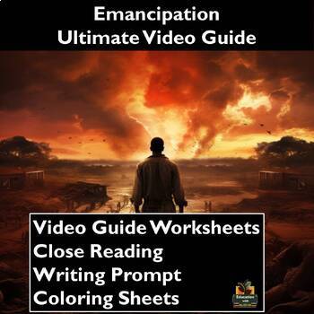 Preview of Emancipation Movie Guide Activities: Worksheets, Reading, Coloring, & More!