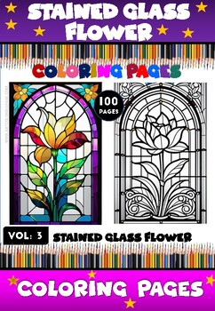 Preview of Embark on a Coloring Journey with Stained Glass Coloring Book for Adults Vol 3!