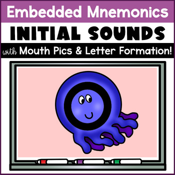 Preview of Embedded Mnemonic Alphabet Beginning Letter Sounds Digital Slides