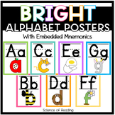 Embedded Mnemonics Alphabet Posters - Bright Colors - Scie