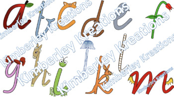 Preview of Embedded Picture Mnemonics- Single letter graphemes- Victorian Modern Cursive