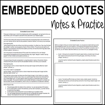 Embedded notes