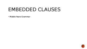 Preview of Embedded clauses