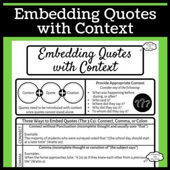 Preview of Embedding Quotes