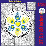 World Down Syndrome Day Collaborative Poster Art Coloring 