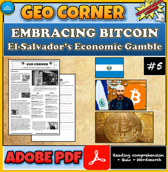 Preview of Embracing Bitcoin:El Salvadors Economic Gamble|Reading Comprehension| Wordsearch