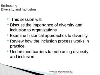 Preview of Embracing Diversity & Inclusion PowerPoint presentation Professional Development