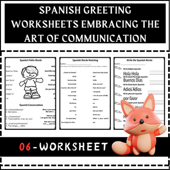 Preview of Embracing the Art of Communication Spanish Worksheets