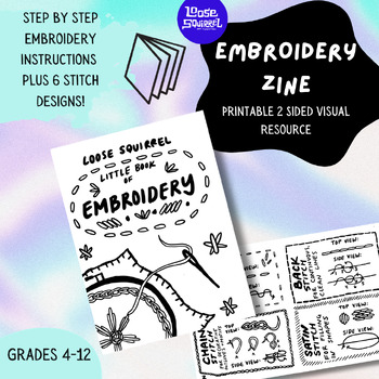 Preview of Embroidery Basics and Stitches How-To Zine