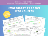 Embroidery Practice Worksheets - 8 Essential Stitches for 