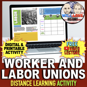 Preview of Emergence of Labor Unions | Digital Learning Activity