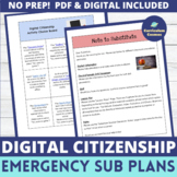 Emergency Computer Science Sub Plans for Digital Citizensh