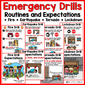 Preview of Emergency Drills Routines and Expectations (fire, earthquake, tornado, lockdown)