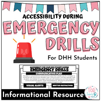 Preview of Emergency Drills and DHH Students | IN SERVICE RESOURCE | Deaf Education