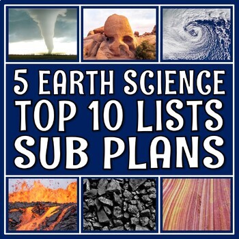 Preview of Emergency Earth Science Sub Plans: 5 Engaging Readings and Worksheets