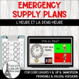 Emergency French Supply Plans: l'heure et la demi-heure/Fr