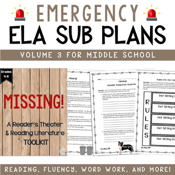 Preview of ELA Emergency Sub Plans for Middle School Vol. 3