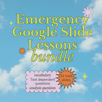 Preview of Emergency Lesson Pack: Interactive Google Slides