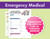 Emergency Medical Authorization Form - Parental Permission