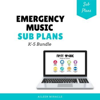 Preview of Emergency Music Sub Plan Bundle {Google Slides™}