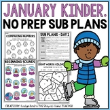 January NO PREP Sub Plans Pack Kindergarten | Winter Spira
