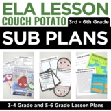 Emergency One Day Sub Plans for ELA | Couch Potato