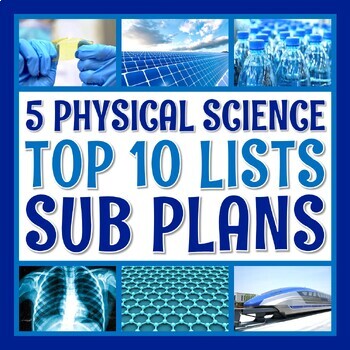 Preview of Emergency Physical Science Sub Plans: 5 Engaging Readings and Worksheets