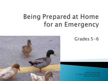 Preview of Emergency Preparedness at Home - Grades 5 -6