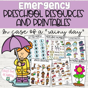 Emergency Preschool and Kindergarten Resources and Printables Distance